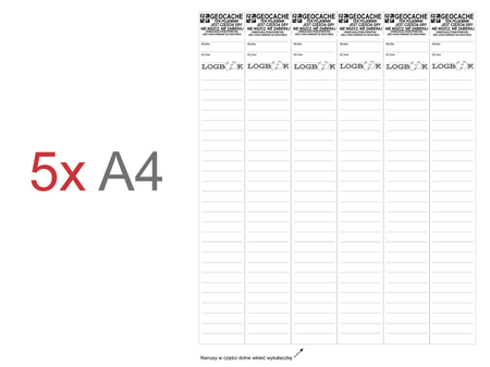 Logbook wodoodporny. 3,3 cm. 5 kartek