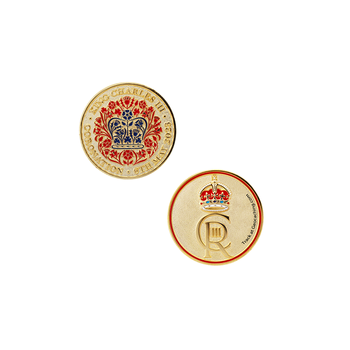 King Charles III Coronation Geocoin- Satin Gold