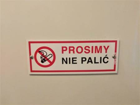 Tabliczka Prosimy Nie Palić - Magnetyczny kesz. "Inny rozmiar" 